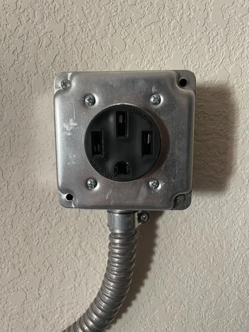 NEMA 14-50 outlet installed for Electrical Panel Upgrade in Aubrey